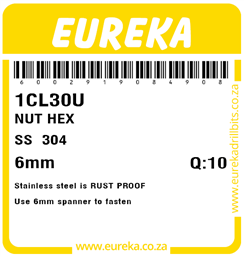 1CL30 - Nut ST/ST 304 -1CL30_Label_T
